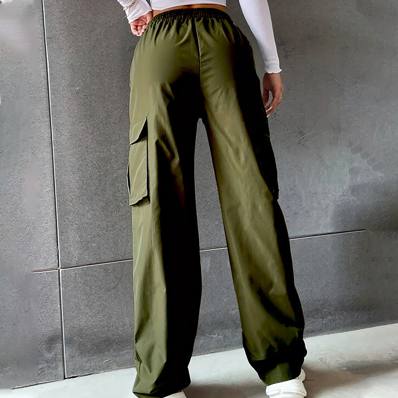 High-waisted Straight-leg Wide-leg Casual Workwear Pants 1Heartof5