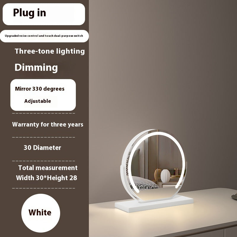 Semicircle LED With Light Makeup Desktop Smart Touch Dimming Fill Light Mirror Adjustable 1Heartof5