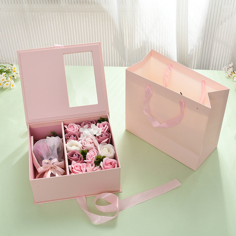 Transparent Window Perfume Gift Box Eternal Rose Hand Gift Box My Store