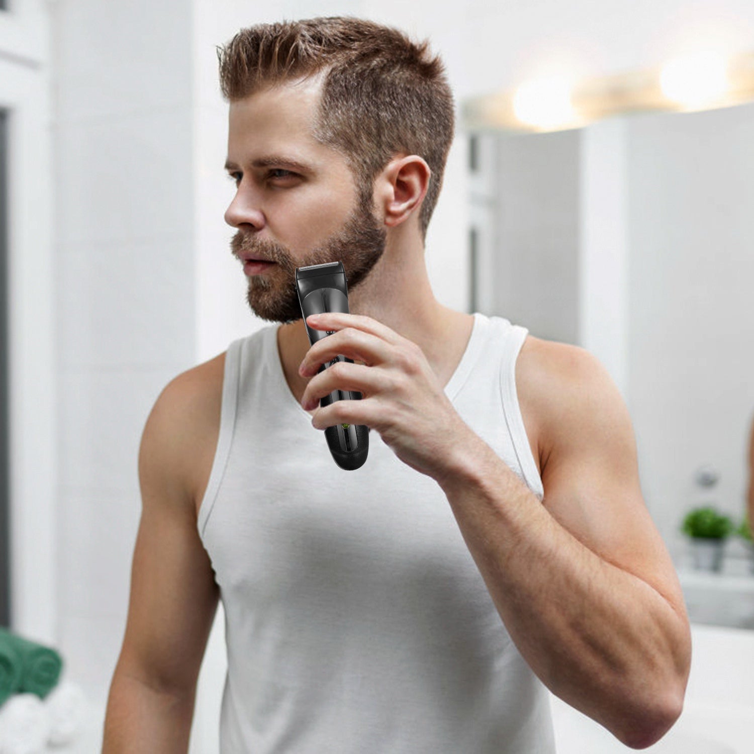 Men Electric Hair Clipper Trimmer Rechargeable Beard Shaver Razor Nose Trimmer Set 1Heartof5