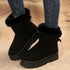 New Bow-knot Snow Boots Winter Plus Velvet Warm Thick-soled Ankle Boots For Women Simple Daily Leisure Cotton Shoes My Store