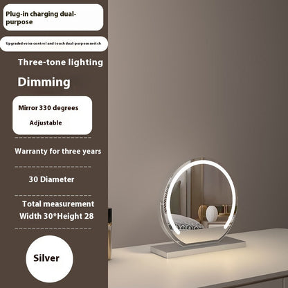 Semicircle LED With Light Makeup Desktop Smart Touch Dimming Fill Light Mirror Adjustable 1Heartof5