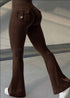 Yoga Fitness Flared Pants With Pockets