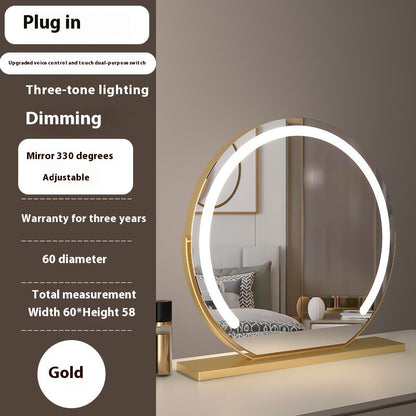 Semicircle LED With Light Makeup Desktop Smart Touch Dimming Fill Light Mirror Adjustable 1Heartof5