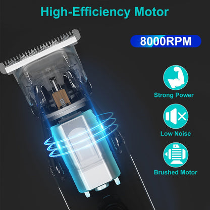1Set All In One Beard Trimmer For Men With 5 Trimmer Heads IPX5 Waterproof Electric Razor For Face Nose Body Beard Cordless Hair Shaver Clipper Grooming Kit For Men Husband Father 1Heartof5