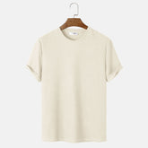 Men Summer Solid Color Round Neck Basic T-Shirts My Store