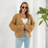Puff Sleeve Cardigan Sweater Women Clothes Front Chunky Knitwear Coat My Store