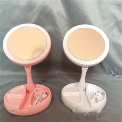 New Style Makeup Mirror LED Makeup Mirror Folding Storage Makeup Mirror 1Heartof5
