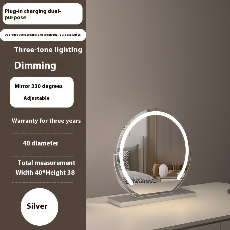 Semicircle LED With Light Makeup Desktop Smart Touch Dimming Fill Light Mirror Adjustable 1Heartof5