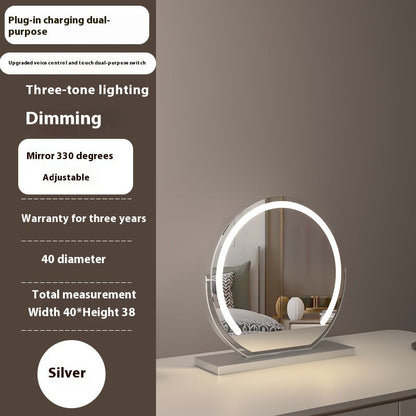 Semicircle LED With Light Makeup Desktop Smart Touch Dimming Fill Light Mirror Adjustable 1Heartof5