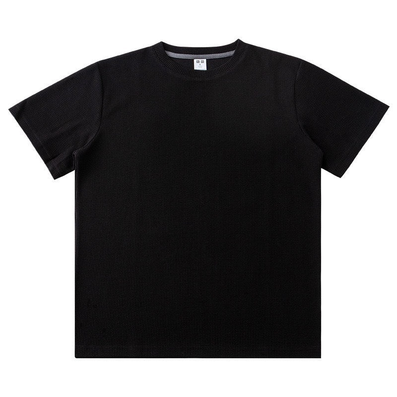 Men Summer Solid Color Round Neck Basic T-Shirts My Store