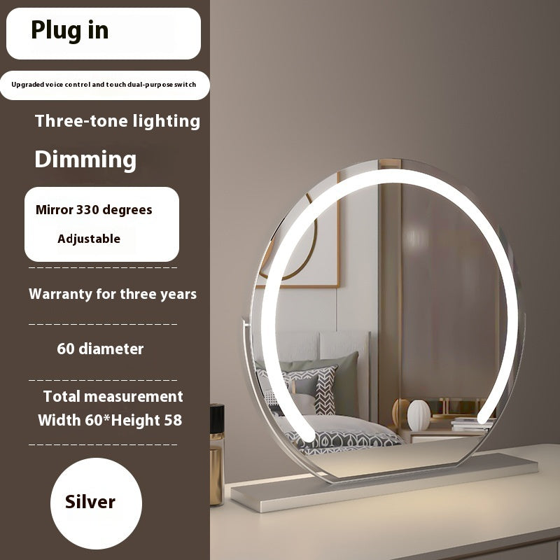Semicircle LED With Light Makeup Desktop Smart Touch Dimming Fill Light Mirror Adjustable 1Heartof5