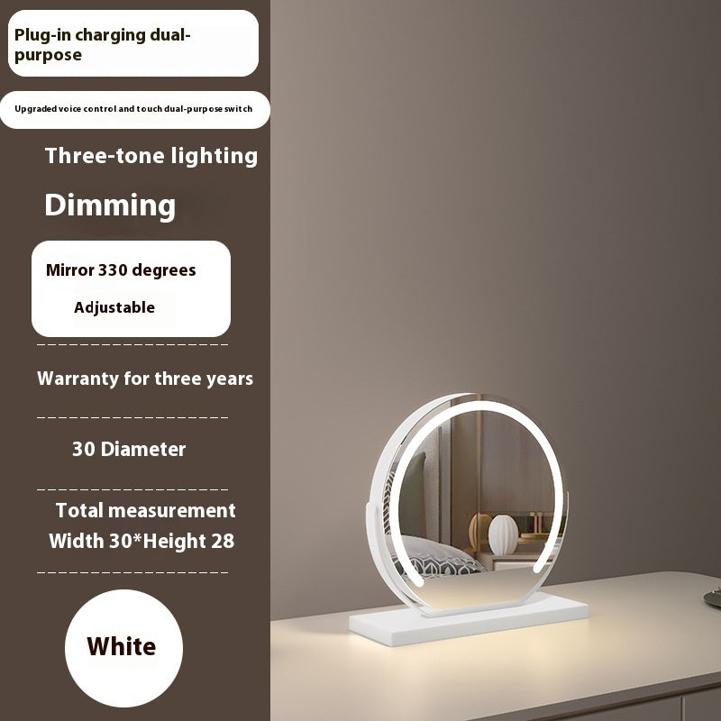 Semicircle LED With Light Makeup Desktop Smart Touch Dimming Fill Light Mirror Adjustable 1Heartof5