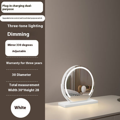 Semicircle LED With Light Makeup Desktop Smart Touch Dimming Fill Light Mirror Adjustable 1Heartof5