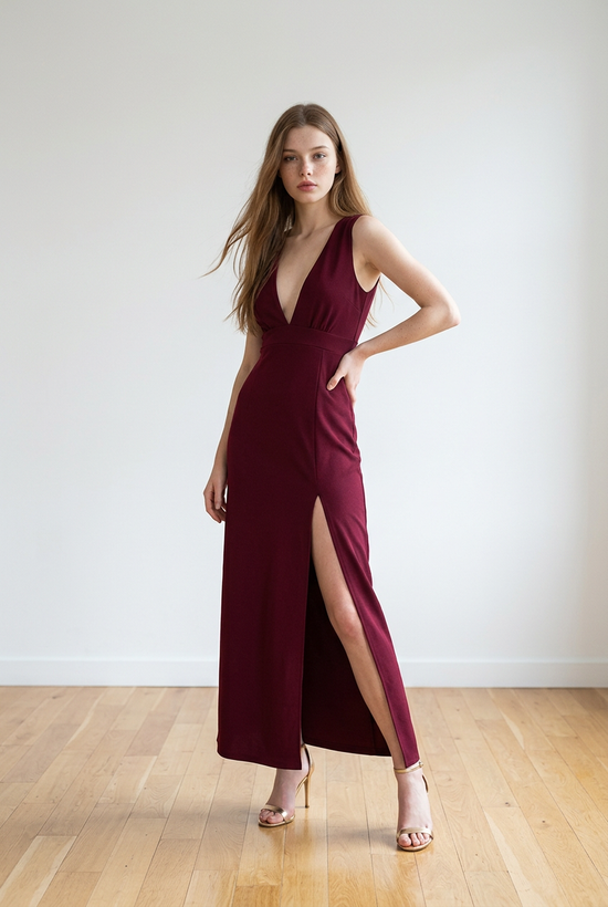 Sleeveless wine dress size small 1Heartof5