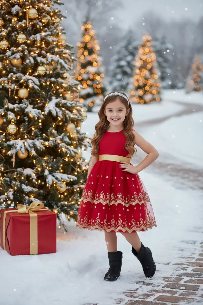 Short sleeve kid dress 1Heartof5