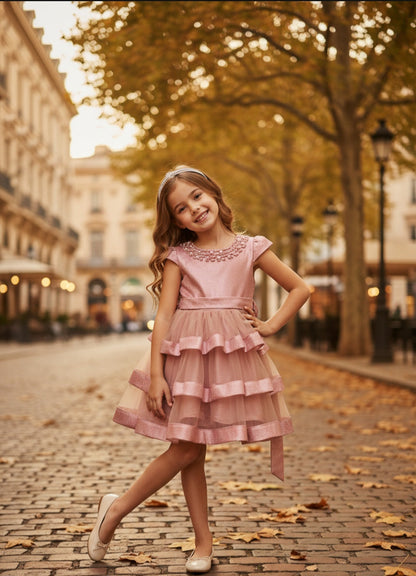 Pink Fled Dress 1Heartof5