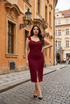 Sleeveless Burgundy dress size medium 1Heartof5