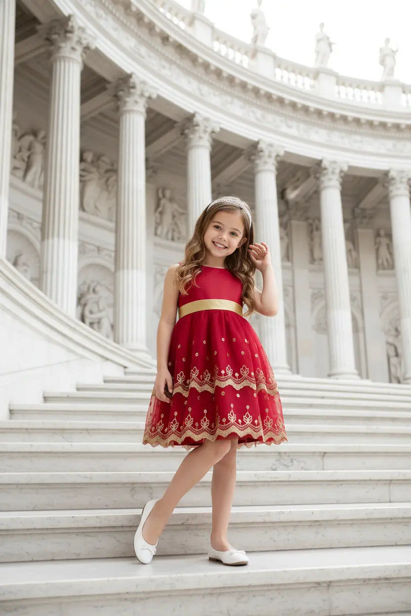 Short sleeve kid dress 1Heartof5