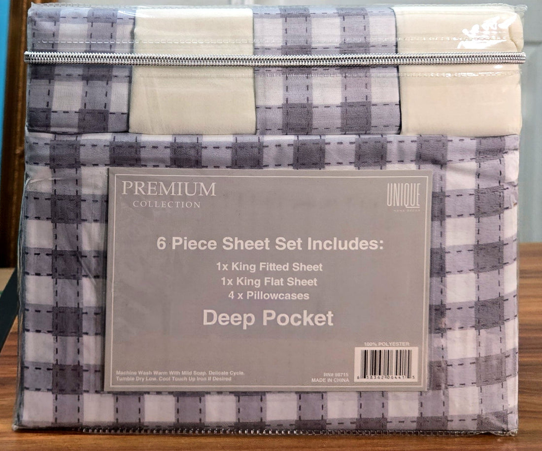 Luxury 6 Piece King Size Sheet Set 1