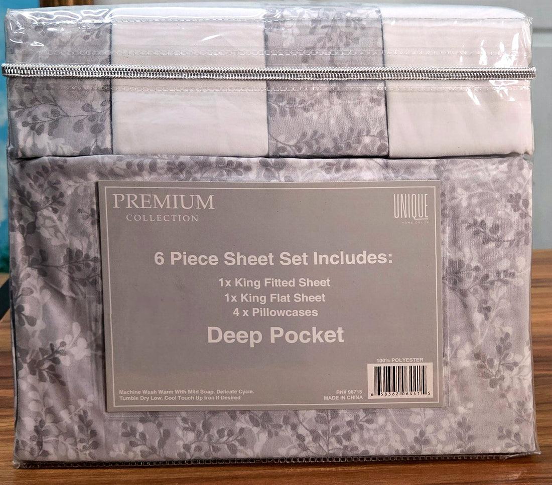 Luxury 6 Piece King Size Sheet Set 4