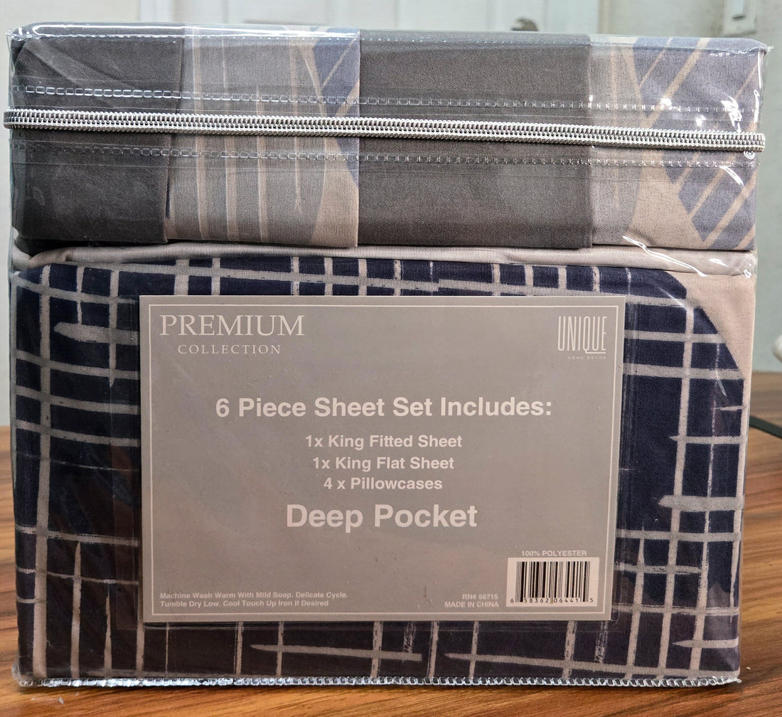 Luxury 6 Piece King Size Sheet Set 2